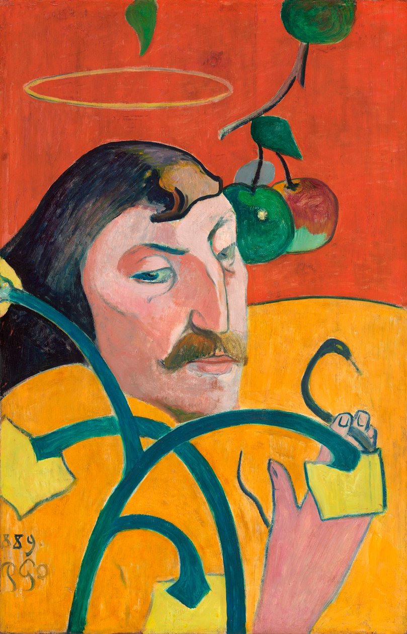 Francés: Autoportrait-charge, ou Autoportrait au nimbe Autorretrato con halo de Paul Gauguin