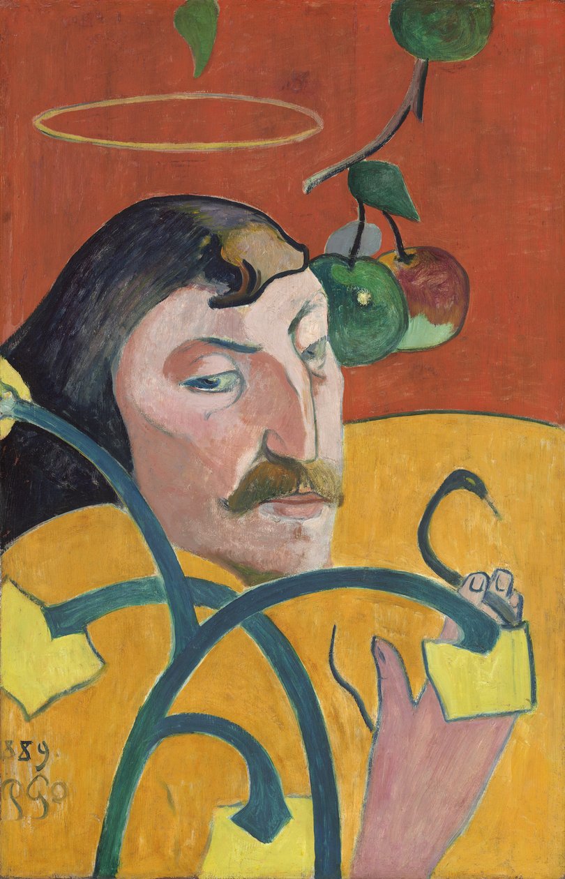 Francés: Autoportrait-charge, ou Autoportrait au nimbe Autorretrato con halo de Paul Gauguin