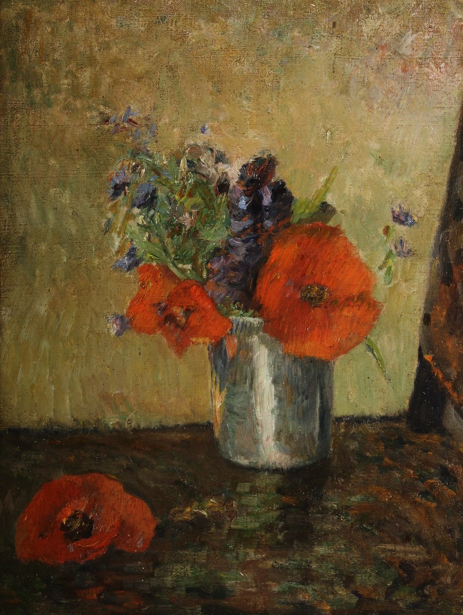 Francés: Flores de verano en copa de Paul Gauguin