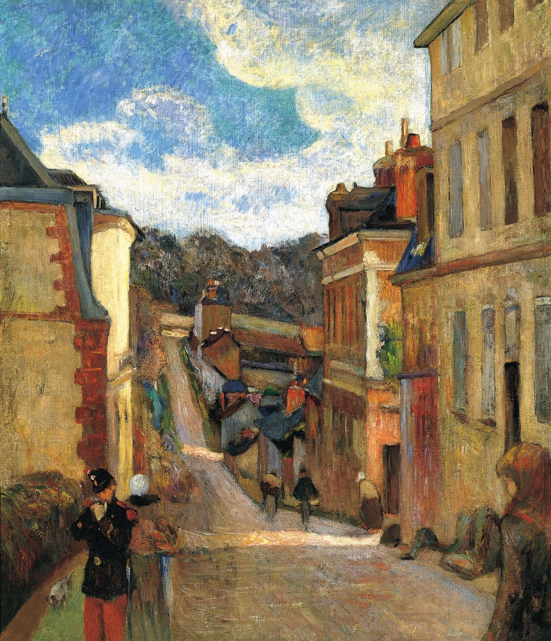 Francés: La rue Jouvenet à Rouen Rue Jouvenet in Rouen de Paul Gauguin