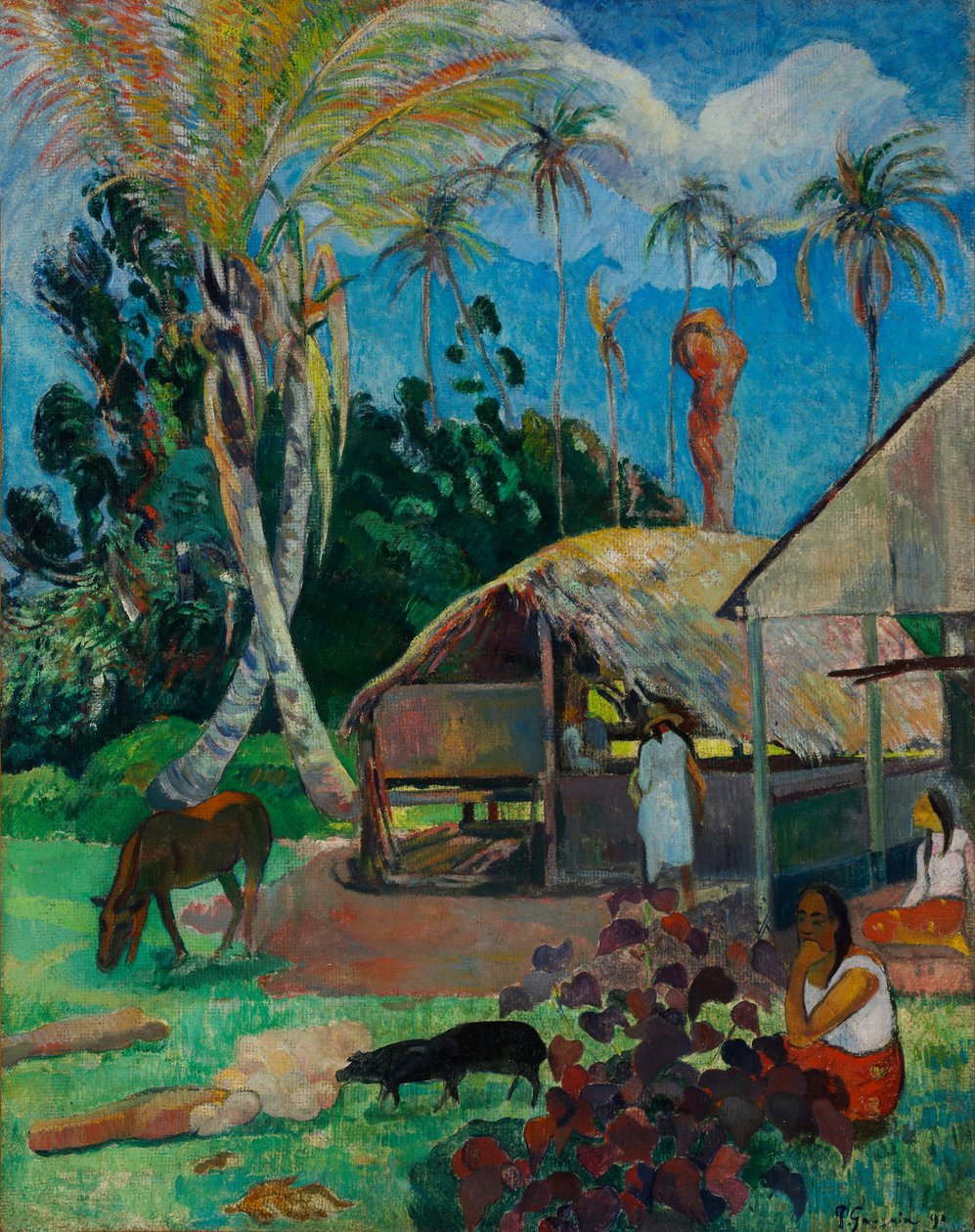 Francés: Les pourceaux noirs Los cerdos negros de Paul Gauguin