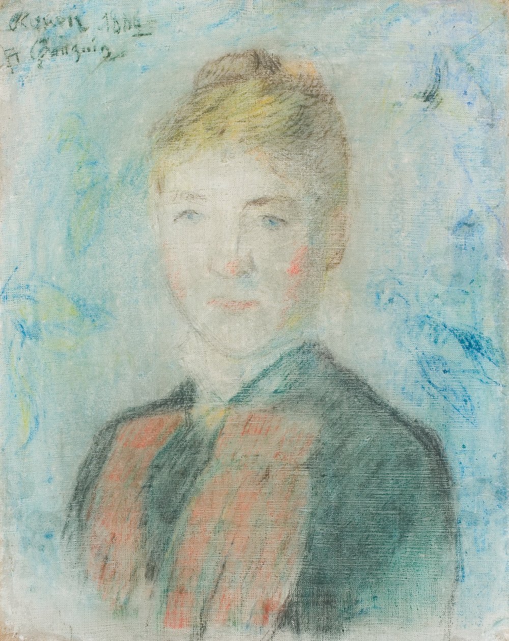 francés:  Mlle S. Manthey, Portrait de Sophie Margrethe Manthey Mlle S. Manthey de Paul Gauguin