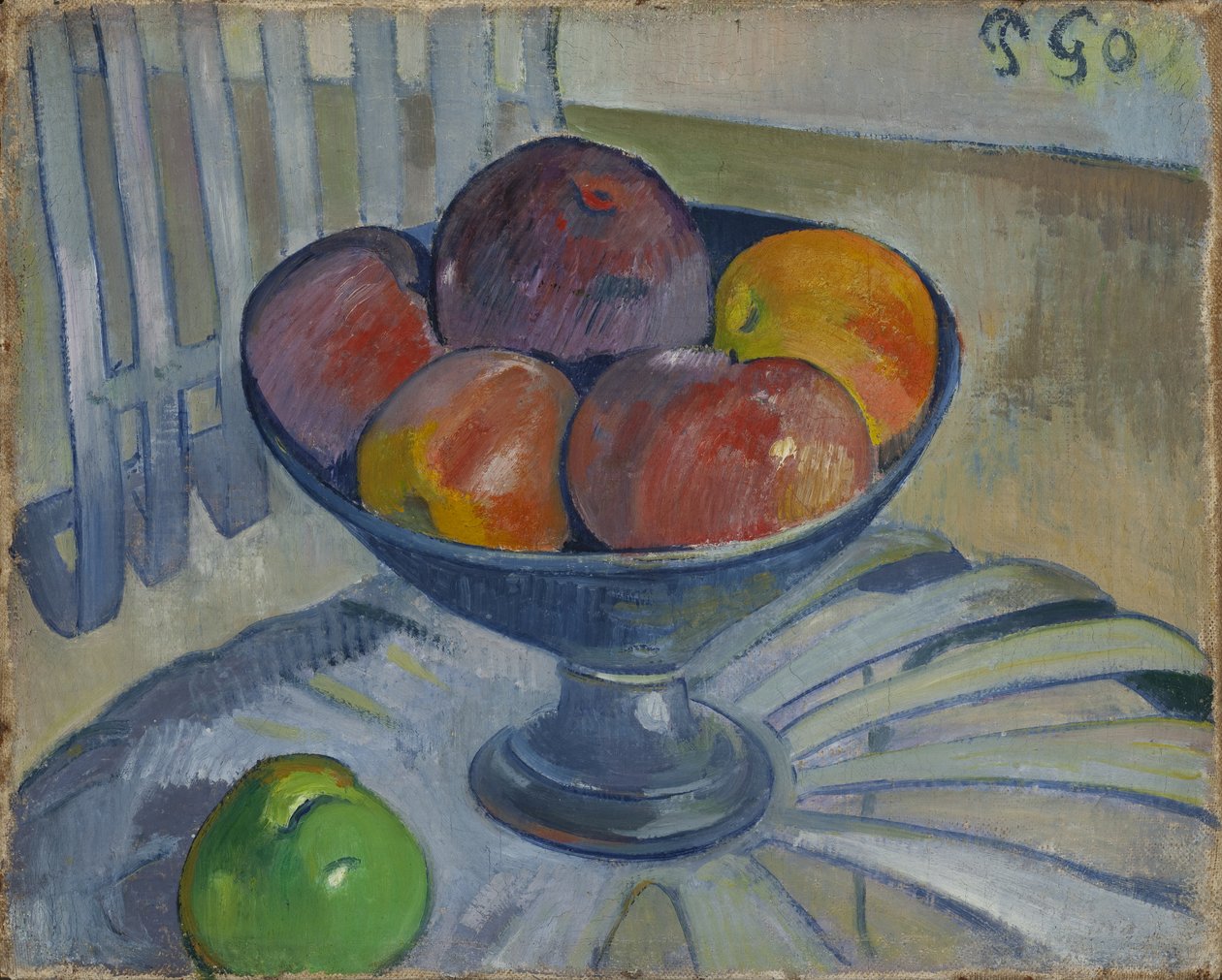 Frutero sobre una silla de jardín de Paul Gauguin