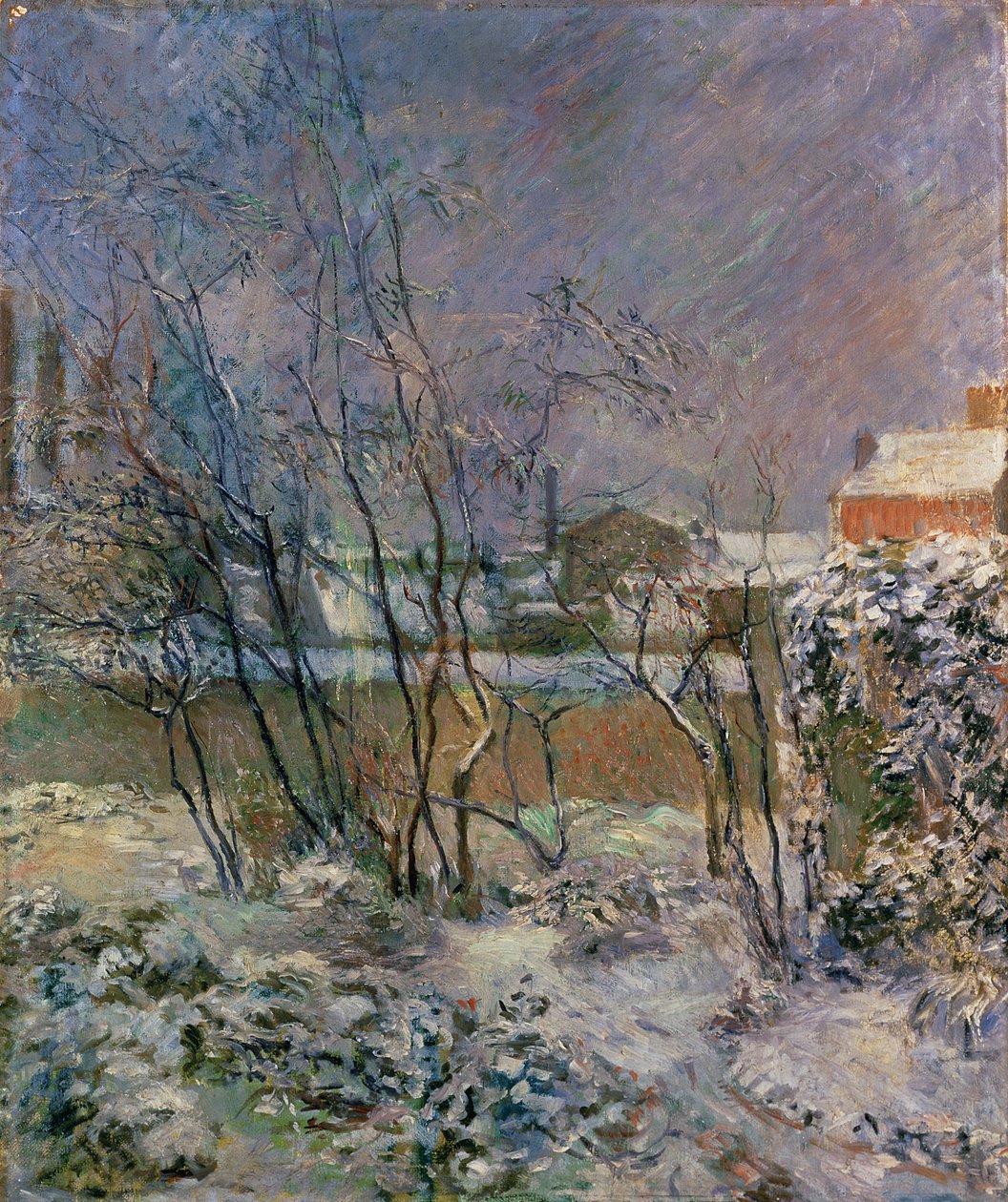 Jardín en la nieve, 1883 de Paul Gauguin