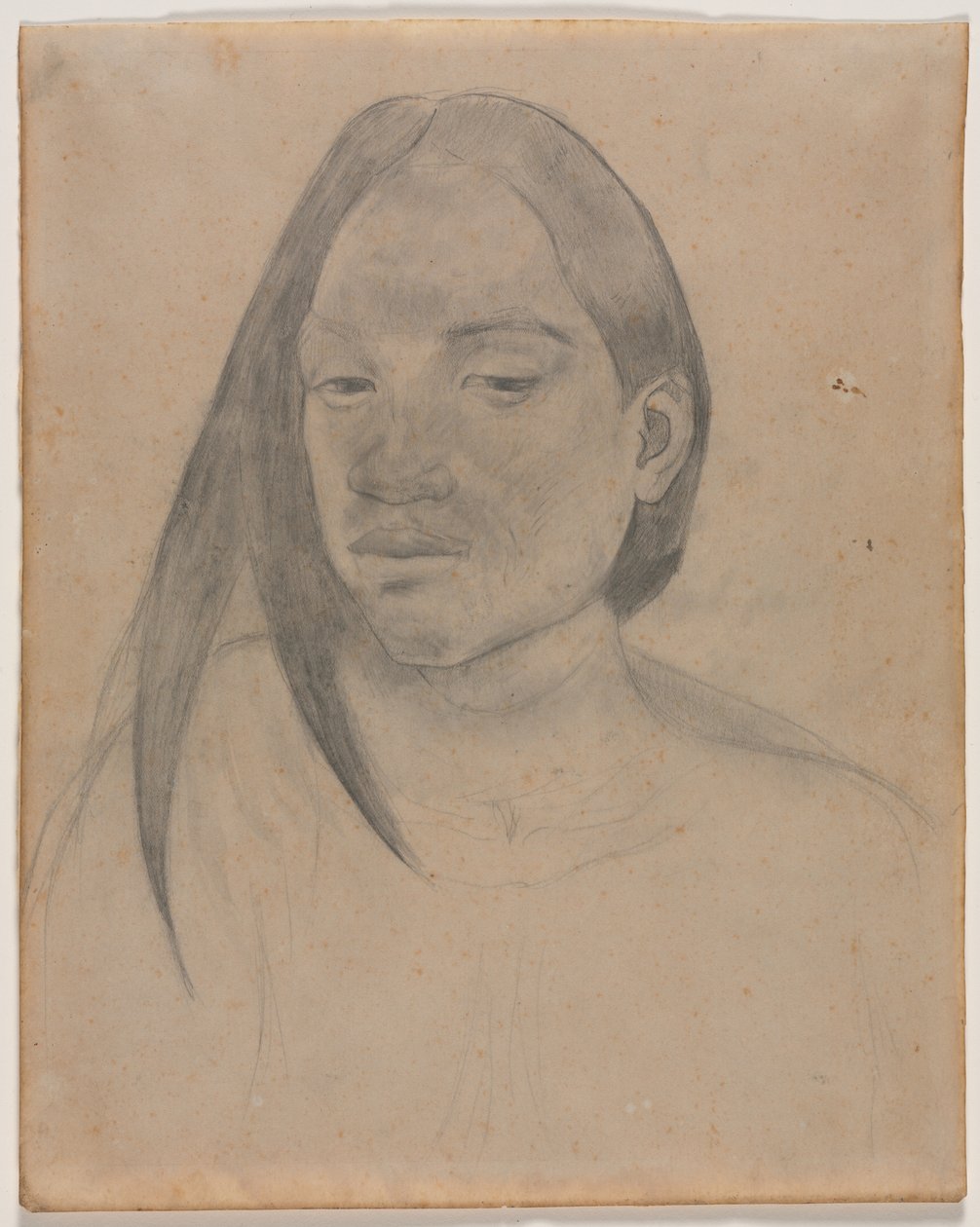 Cabeza de una Mujer Tahitiana, 1891 de Paul Gauguin