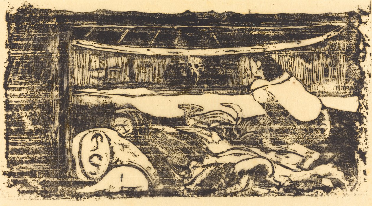Interior de una cabaña Interieur de case, en o después de 1895 de Paul Gauguin