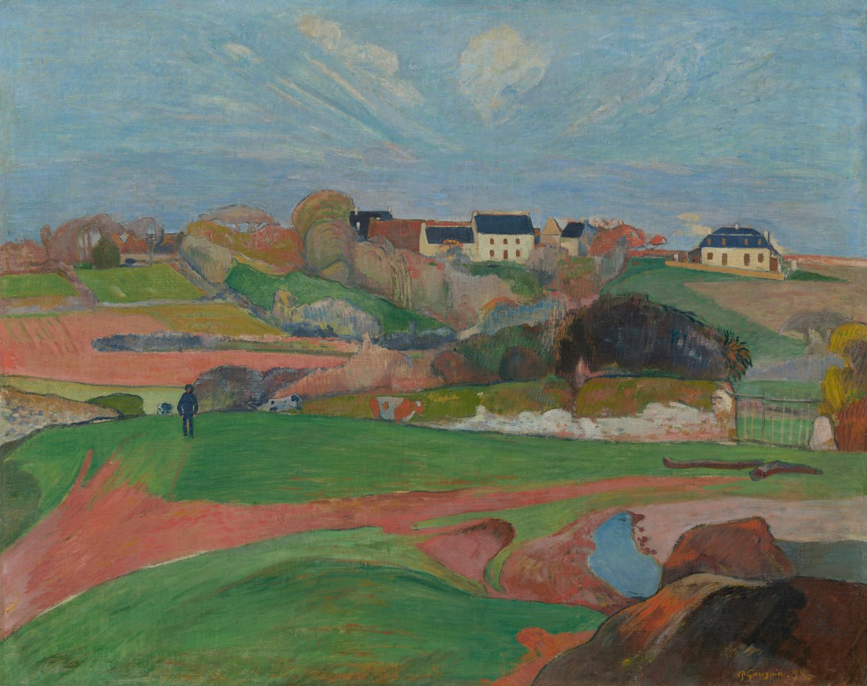 Paisaje en Le Pouldu de Paul Gauguin