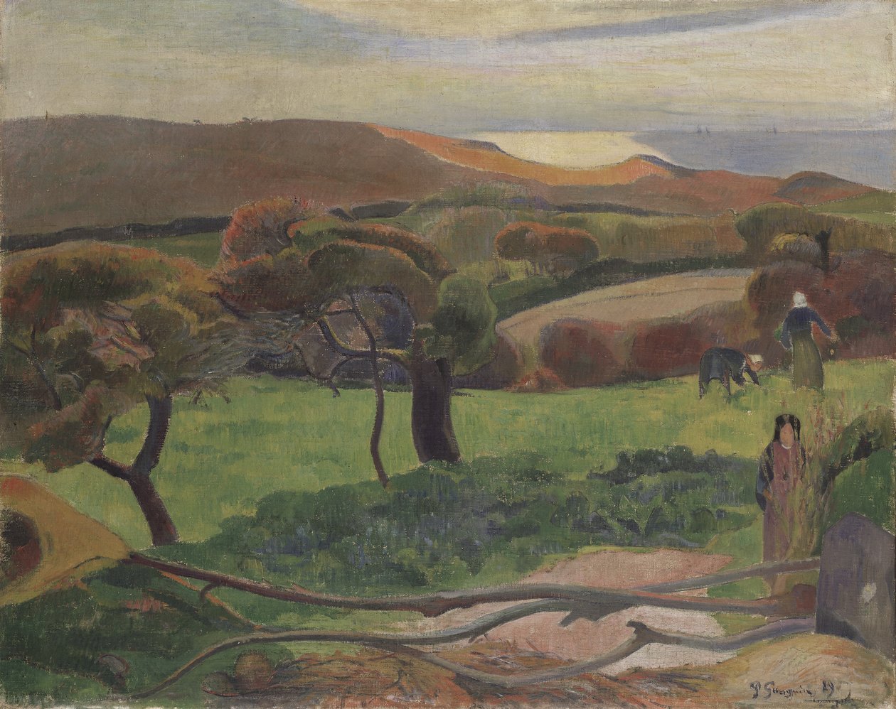 Paisaje de Bretaña de Paul Gauguin