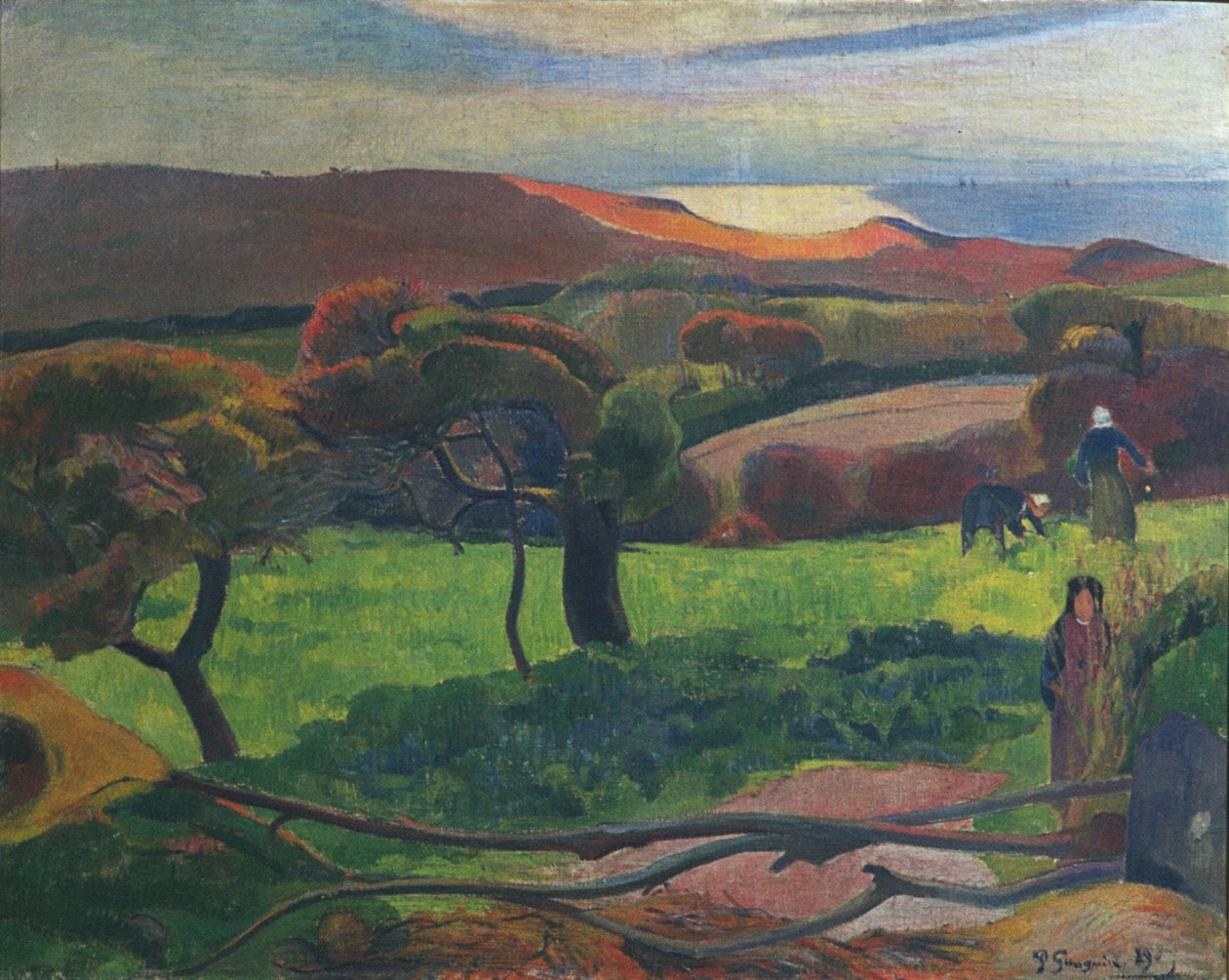 Paisaje en Bretaña de Paul Gauguin