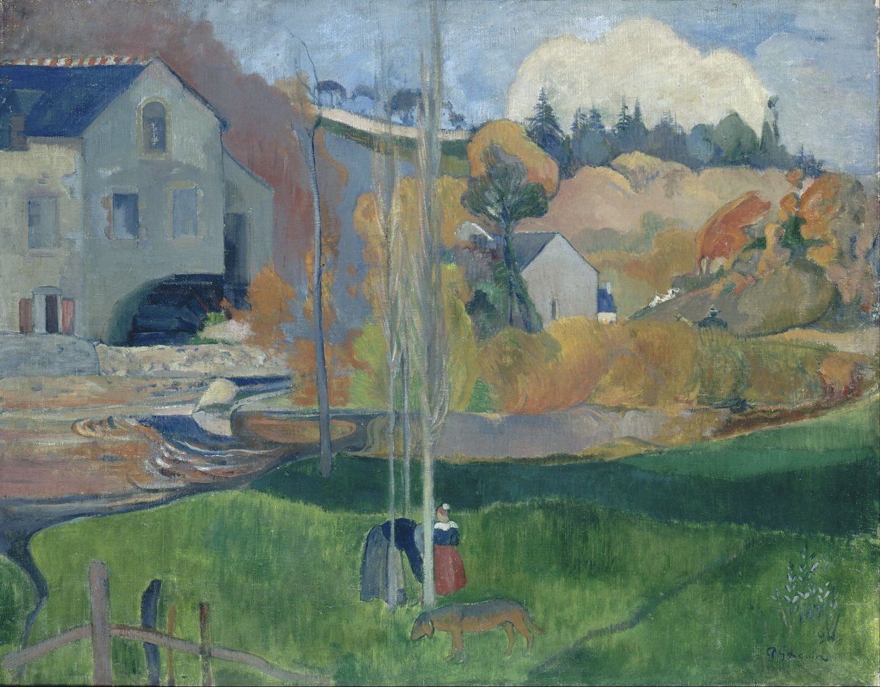Paisaje en Bretaña. El molino de David de Paul Gauguin