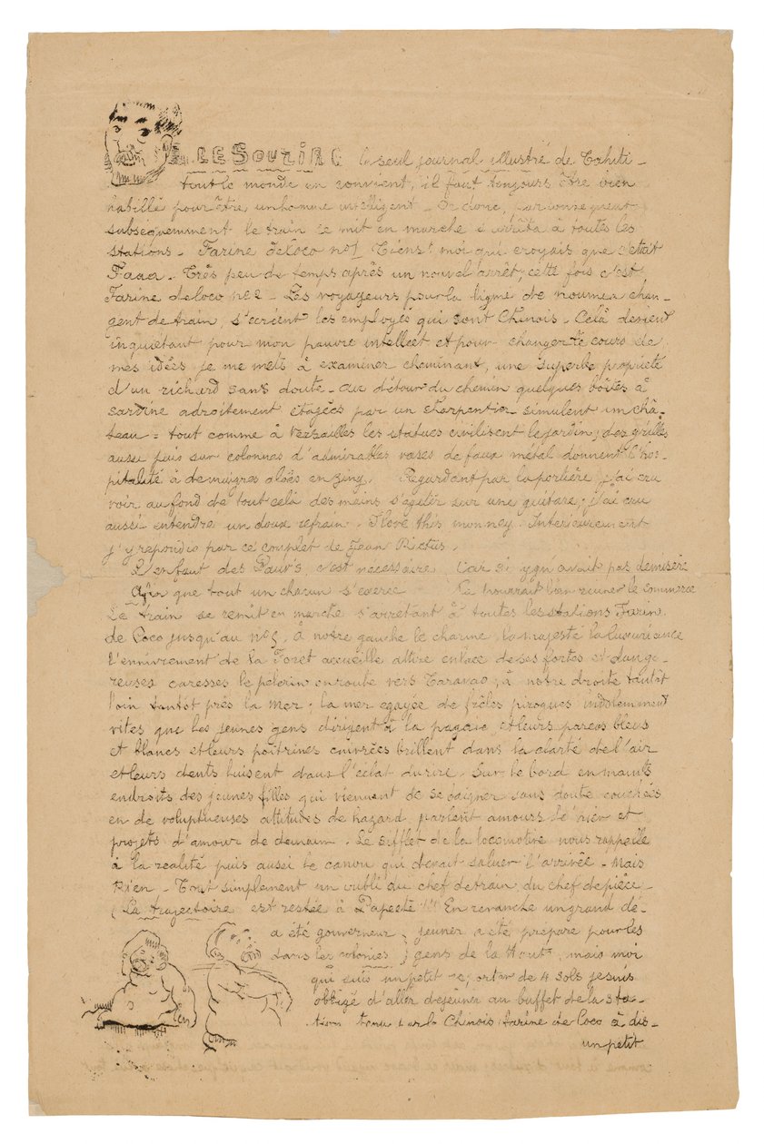 Le sourire: Journal sérieux, 21 de agosto de 1899 de Paul Gauguin