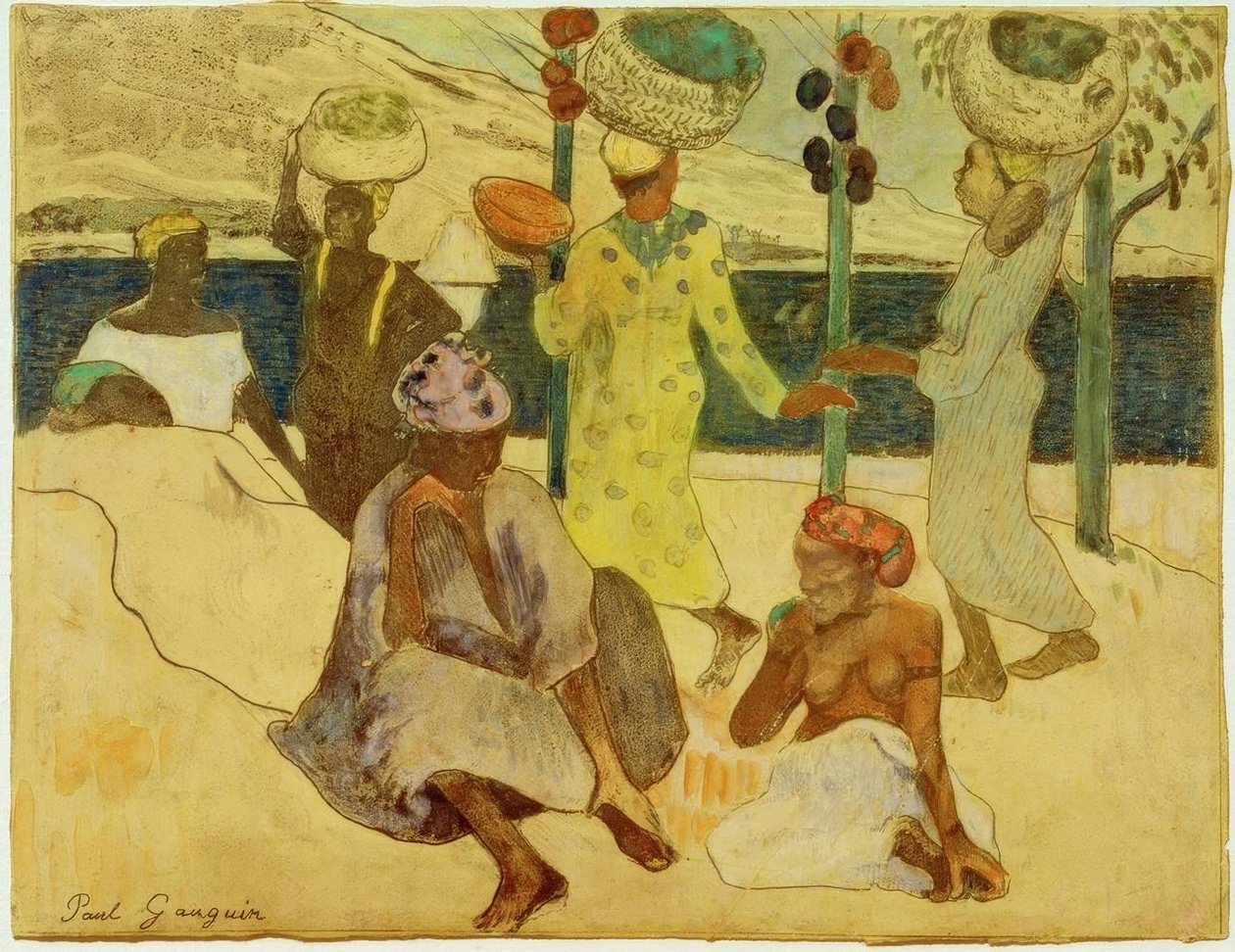 Las cigarras y las hormigas de Paul Gauguin