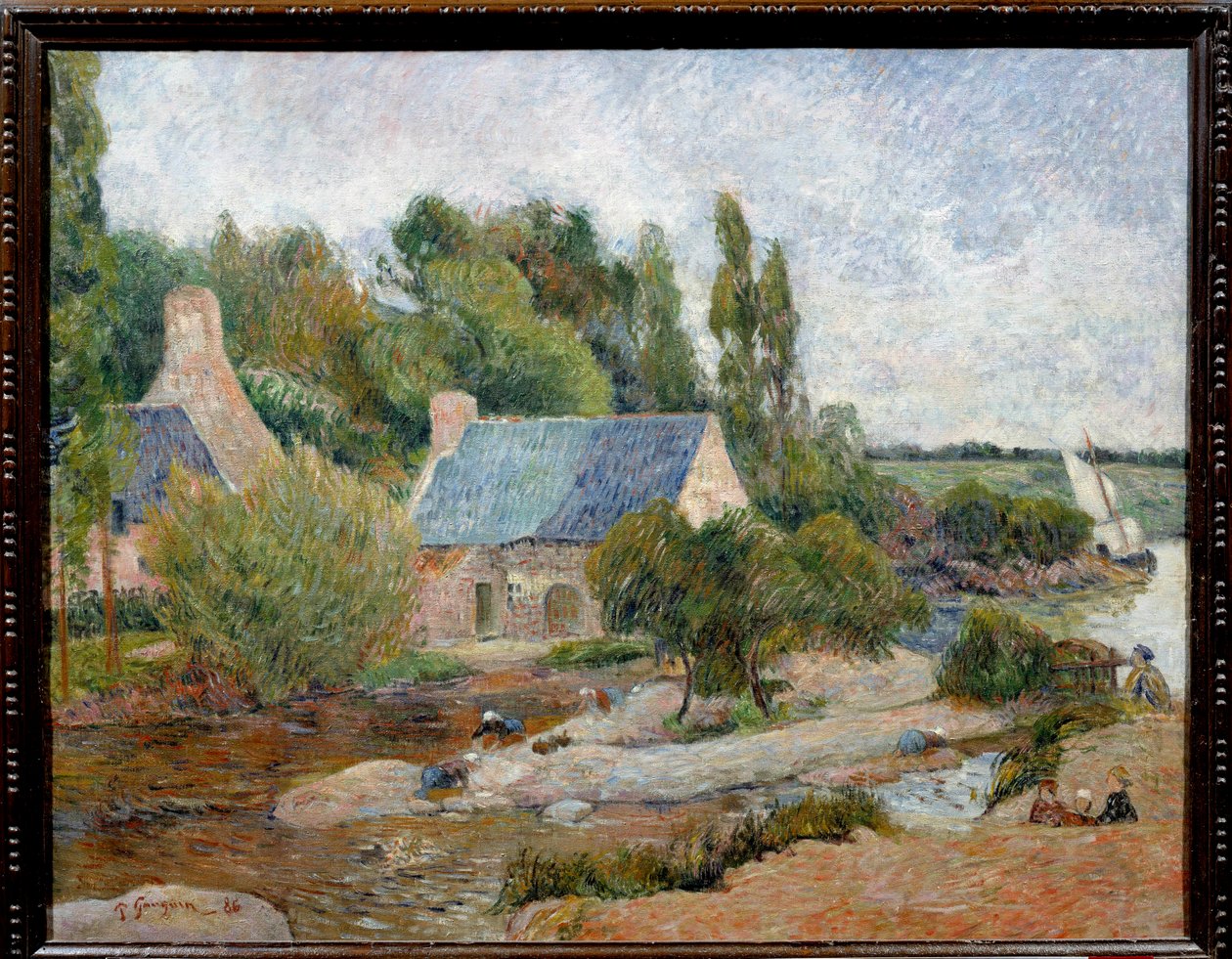 Las lavanderas en Pont Aven. Pintura de Paul Gauguin (1848-1903) 1886. Museo de Orsay, París de Paul Gauguin