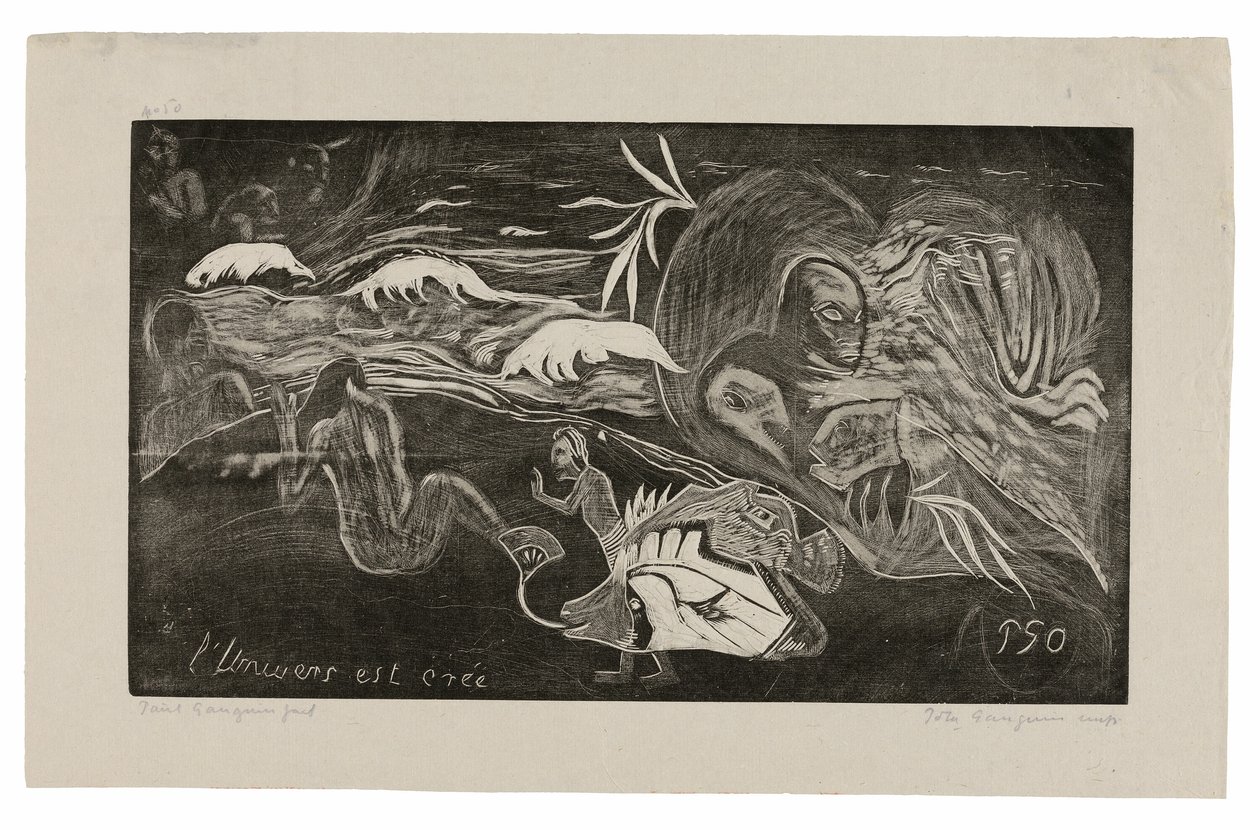 L’univers est créé (El universo está siendo creado), de la Suite Noa Noa de Paul Gauguin