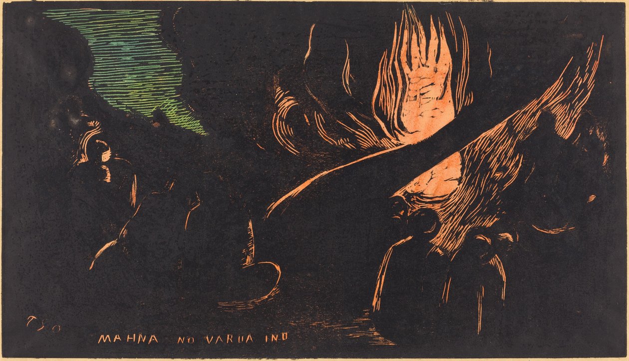 Mahna no Varua Ino (El diablo habla) de Paul Gauguin