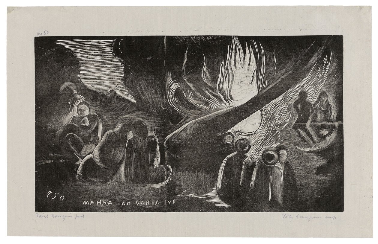Mahna no varua ino (El diablo habla), de la Suite Noa Noa de Paul Gauguin