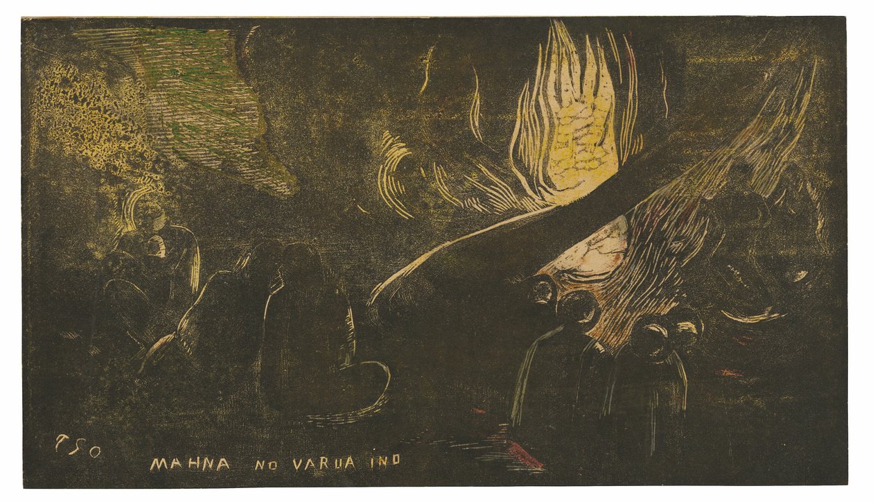Mahna no varua ino (El diablo habla), de la Suite Noa Noa de Paul Gauguin