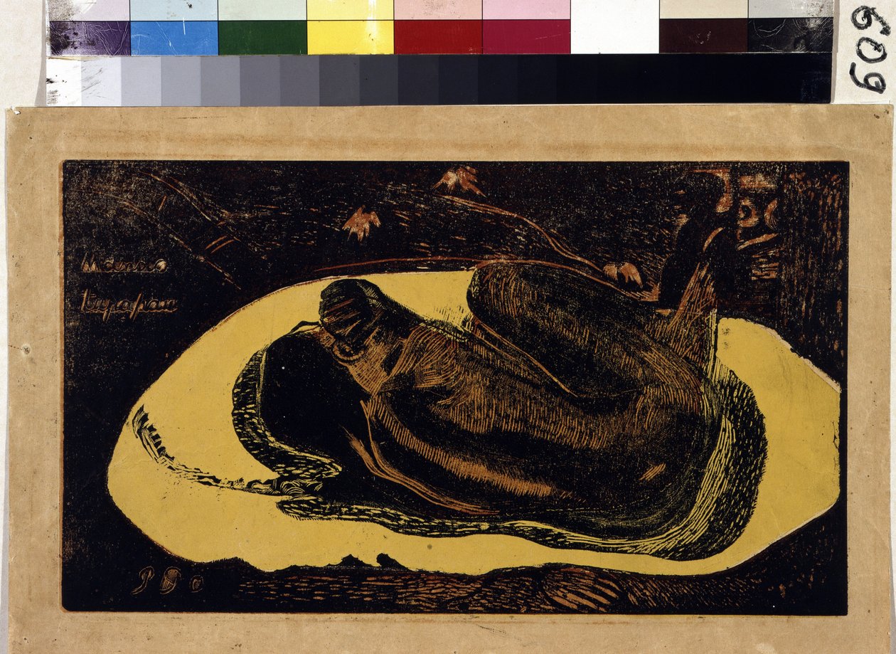 Manao Tupapau (El espíritu de los muertos vela). Grabado de Paul Gauguin (1848-1903) de Paul Gauguin