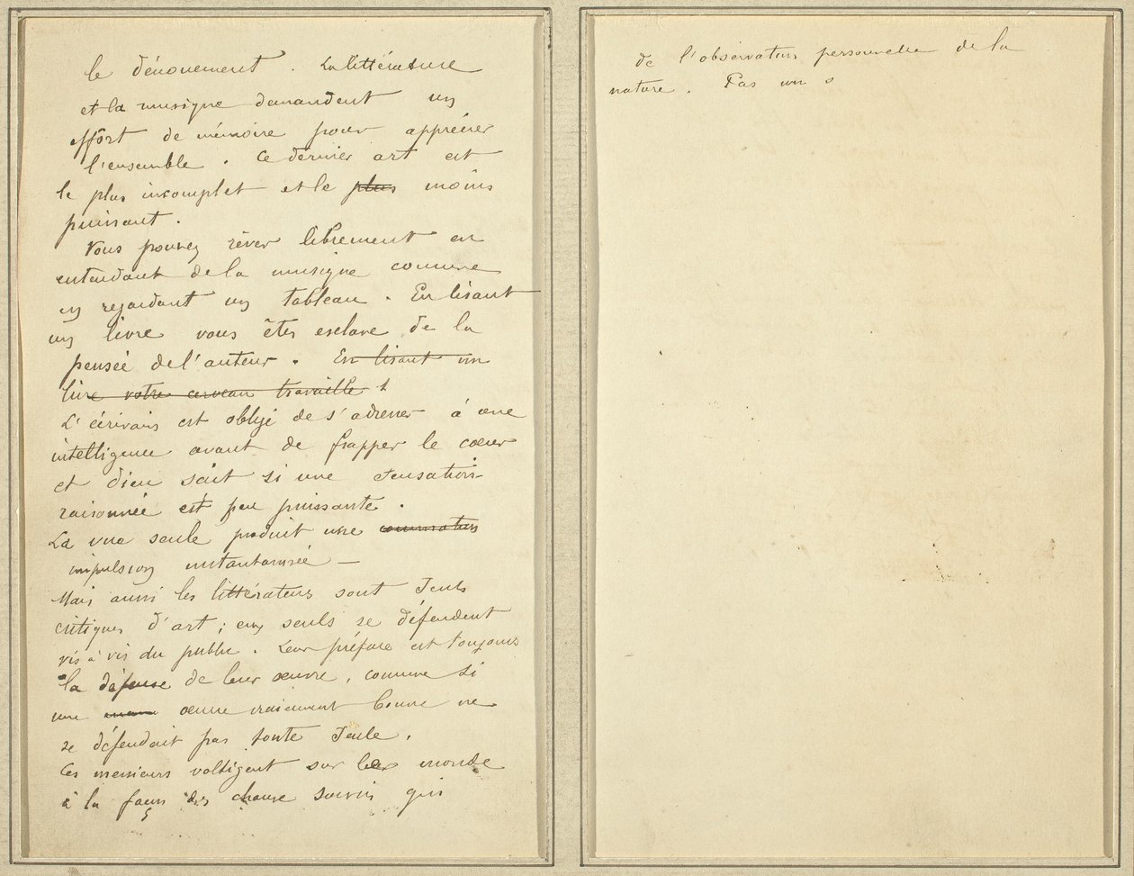 Páginas de manuscrito [verso] de Paul Gauguin