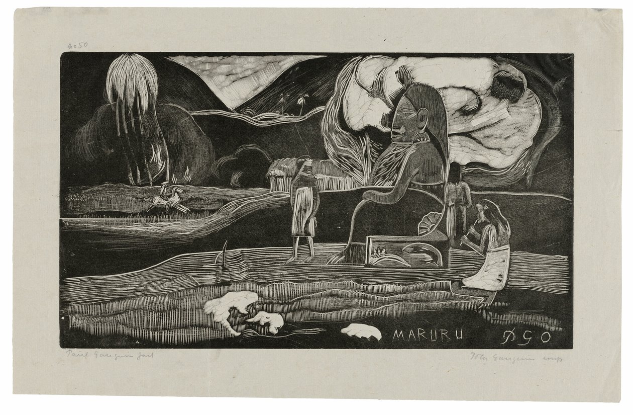 Maruru (Ofrendas de gratitud), de la suite Noa Noa de Paul Gauguin