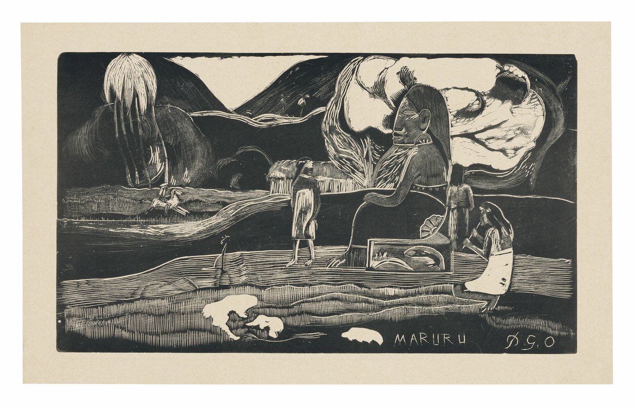 Maruru (Ofrendas de gratitud), de la Suite Noa Noa de Paul Gauguin