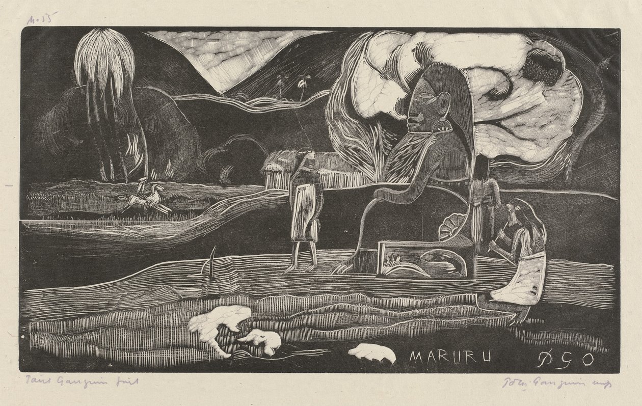 Maruru (Gracias) de Paul Gauguin