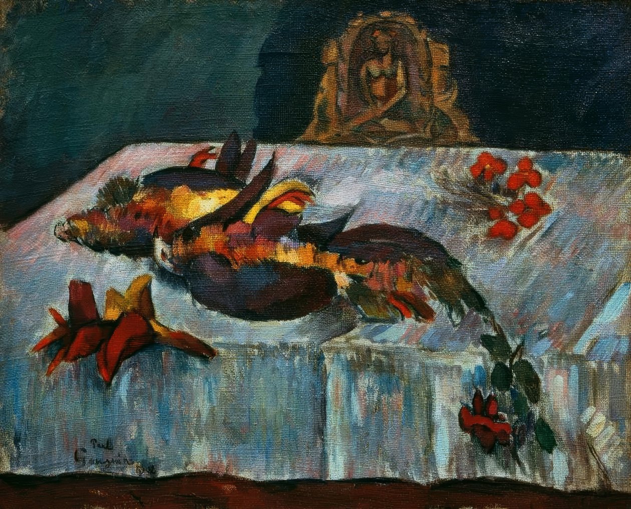 Naturaleza muerta con aves exóticas de Paul Gauguin