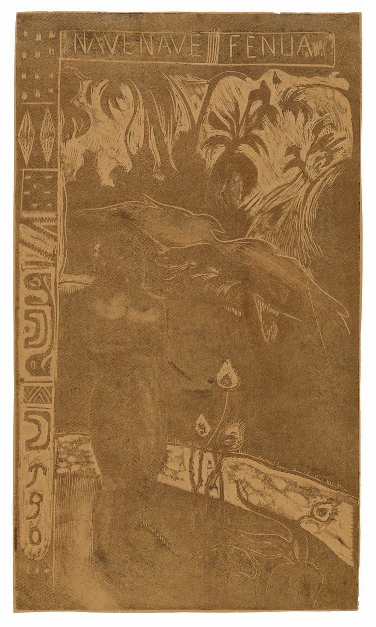 Nave nave fenua (Tierra encantadora), de la Suite Noa Noa de Paul Gauguin