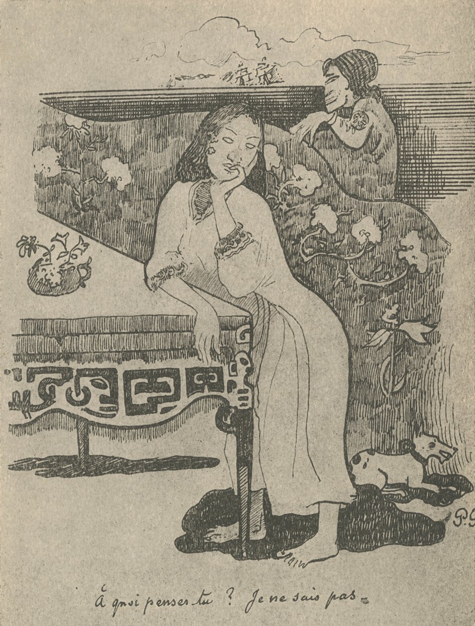 De qué estás pensando no lo sé, 1936 de Paul Gauguin