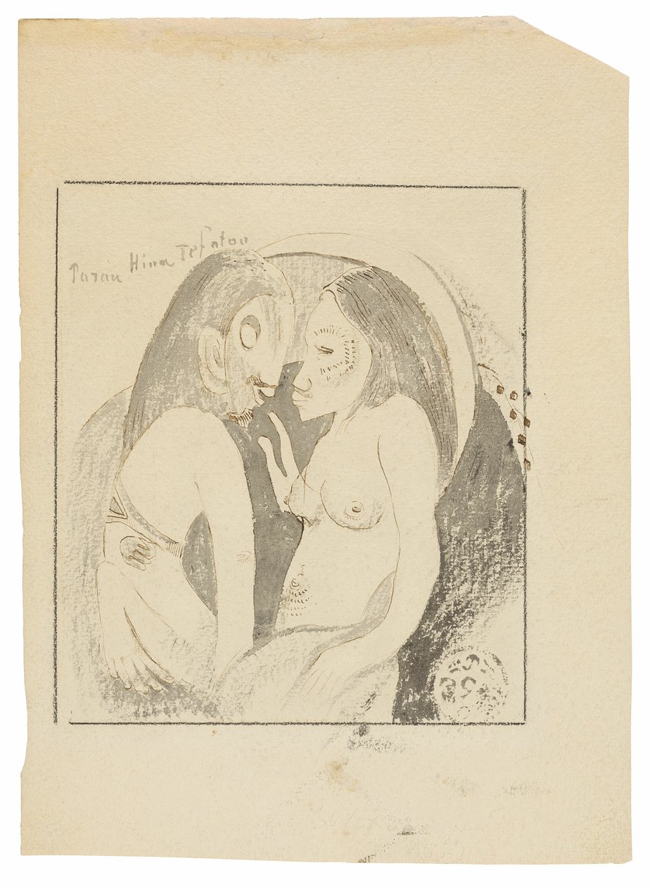 Parau Hina Tefatou (Palabras entre la Diosa de la Luna y el Dios de la Tierra) de Paul Gauguin