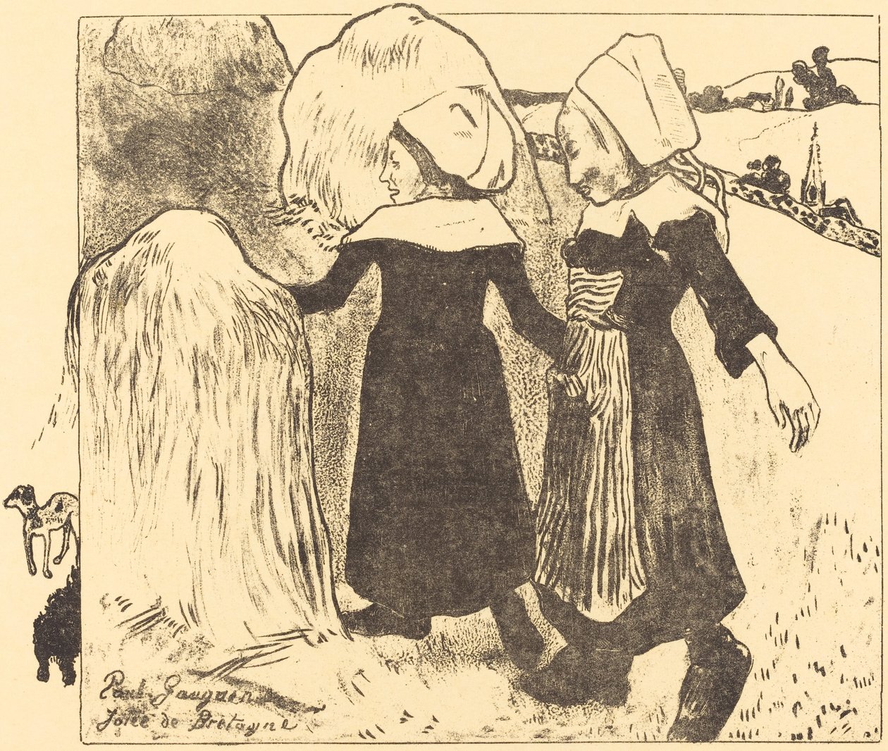 Placeres de Bretaña, 1889 de Paul Gauguin