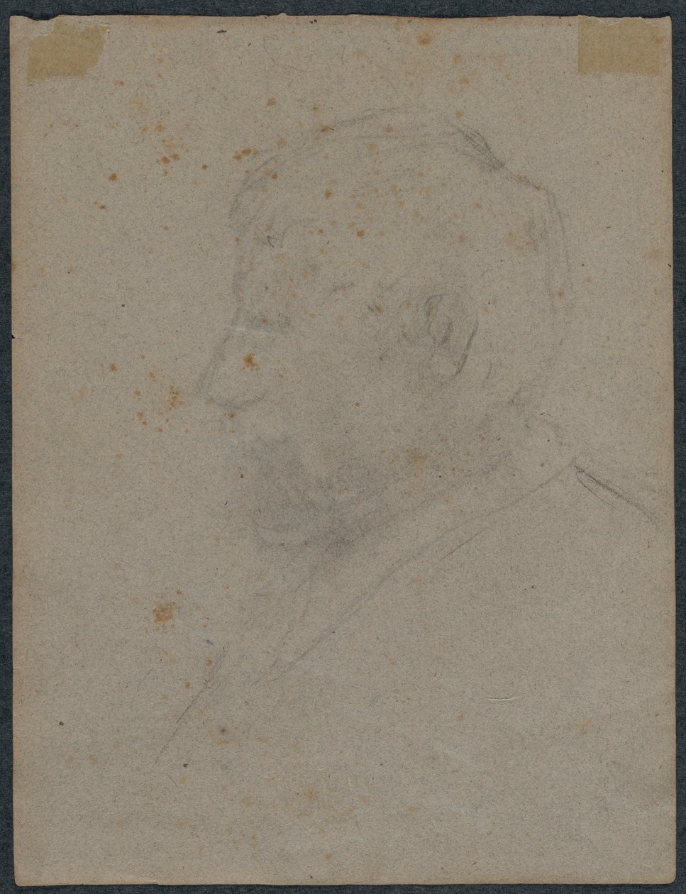 Busto de perfil de un hombre (verso), 1870s de Paul Gauguin