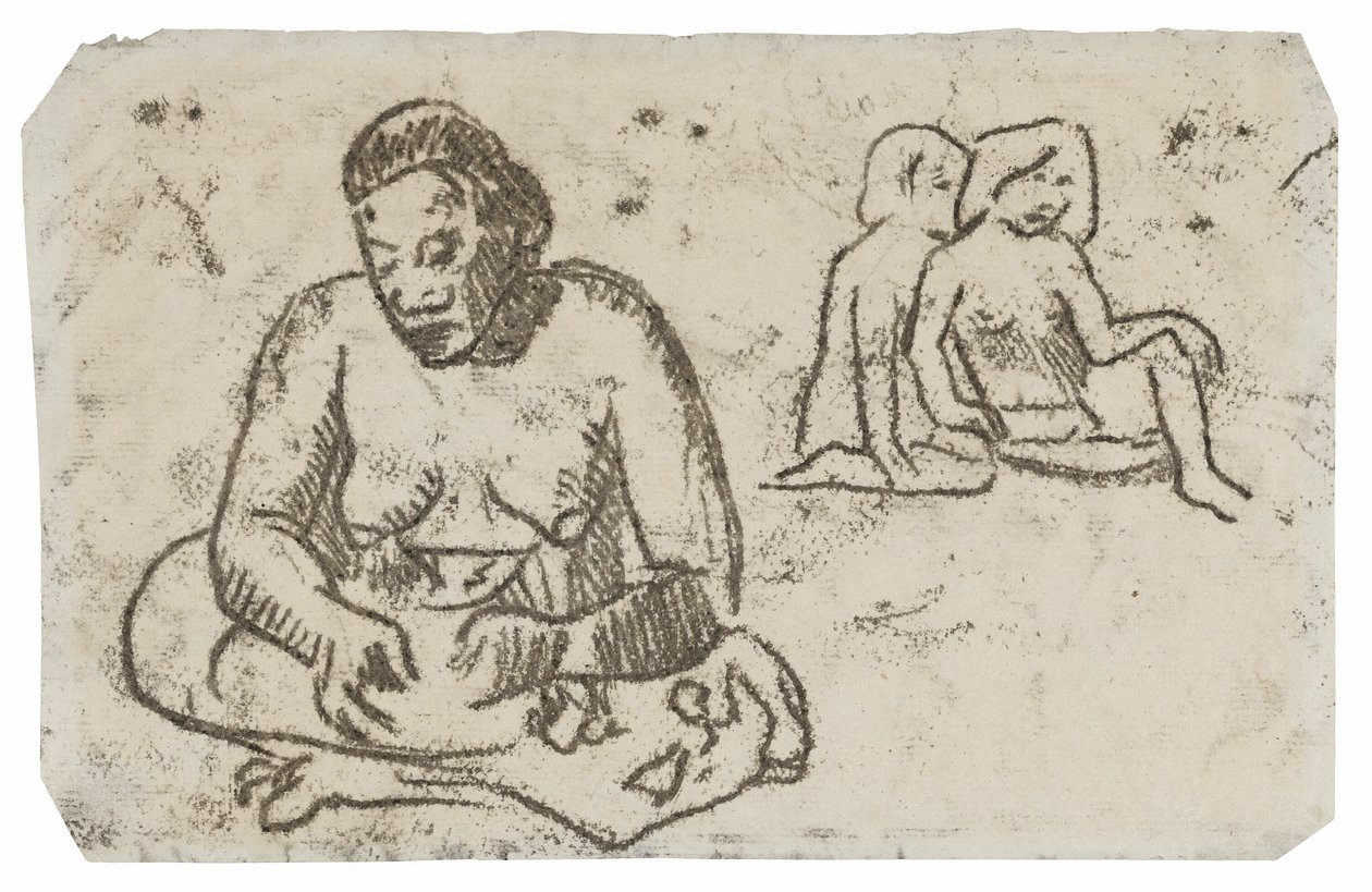 Mujer Sentada (relacionado con la pintura Hermana de la Caridad) de Paul Gauguin
