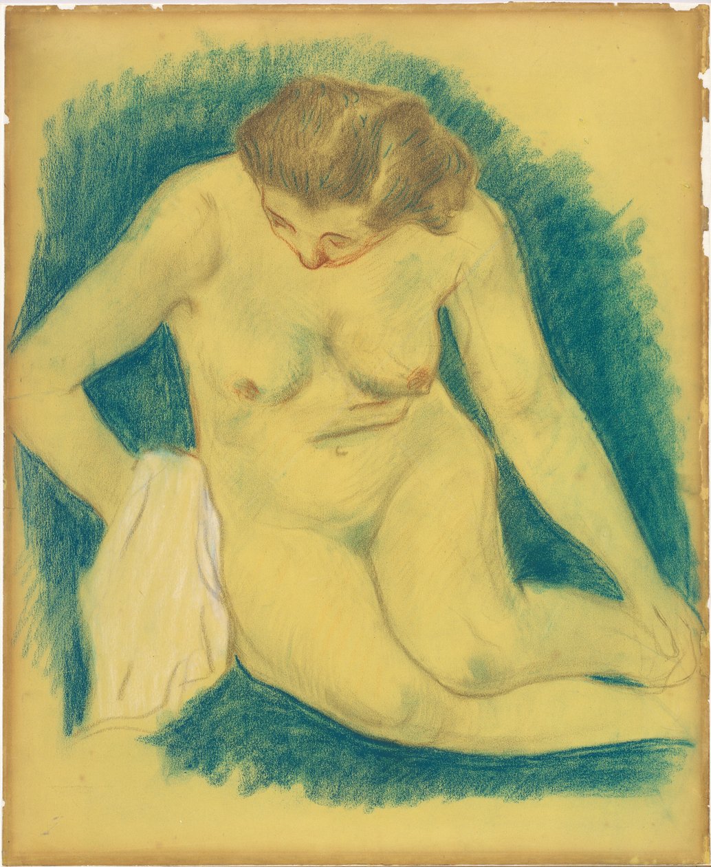 Desnudo sentado visto desde arriba de Paul Gauguin