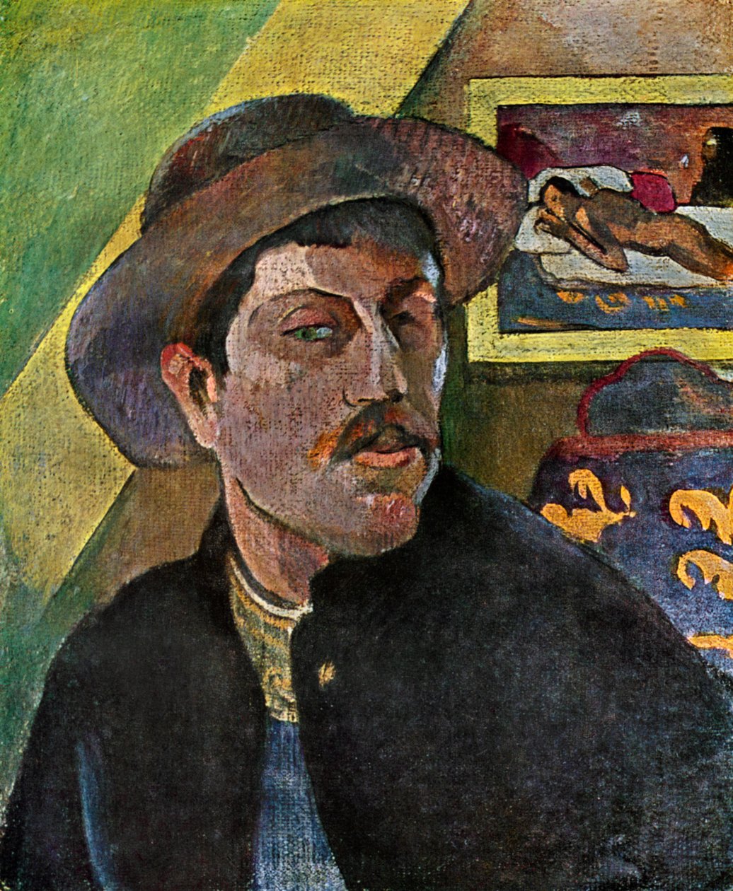 Autorretrato con sombrero, 1893-1894 1939 de Paul Gauguin