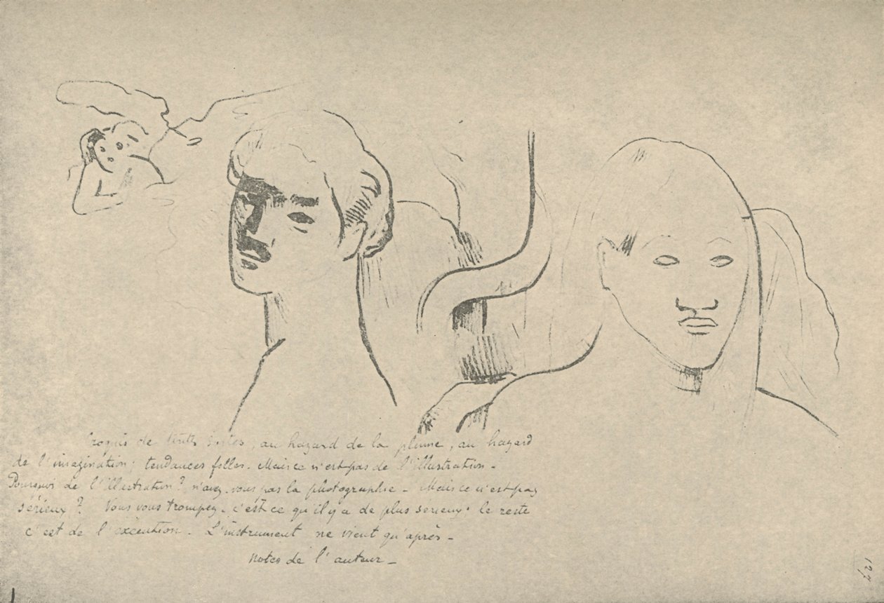 Bocetos de todo tipo, aventuras aleatorias de mi pluma y mi imaginación, fantasías sueltas de Paul Gauguin