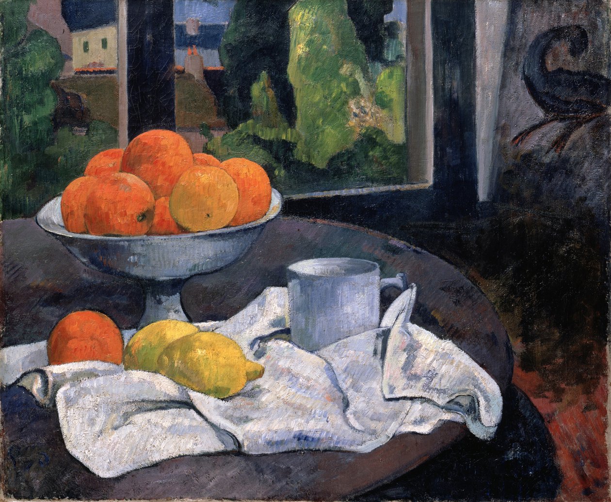 Naturaleza muerta con cuenco de frutas y limones, c.1889-90 de Paul Gauguin
