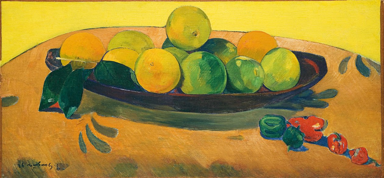 Naturaleza muerta con frutas y pimientos, 1892 de Paul Gauguin