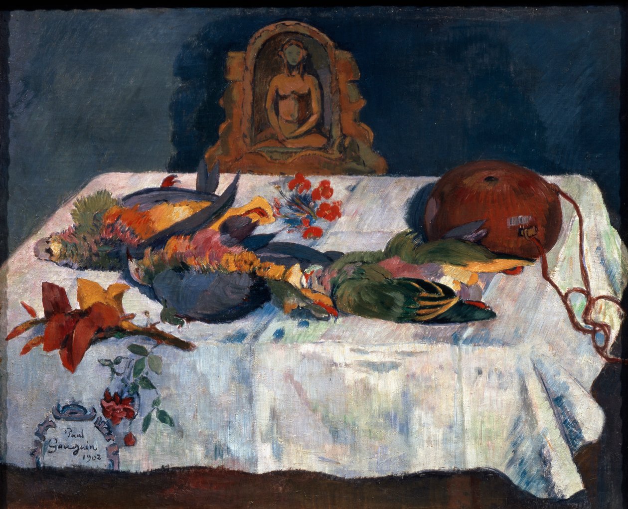 Naturaleza muerta con loros de Paul Gauguin