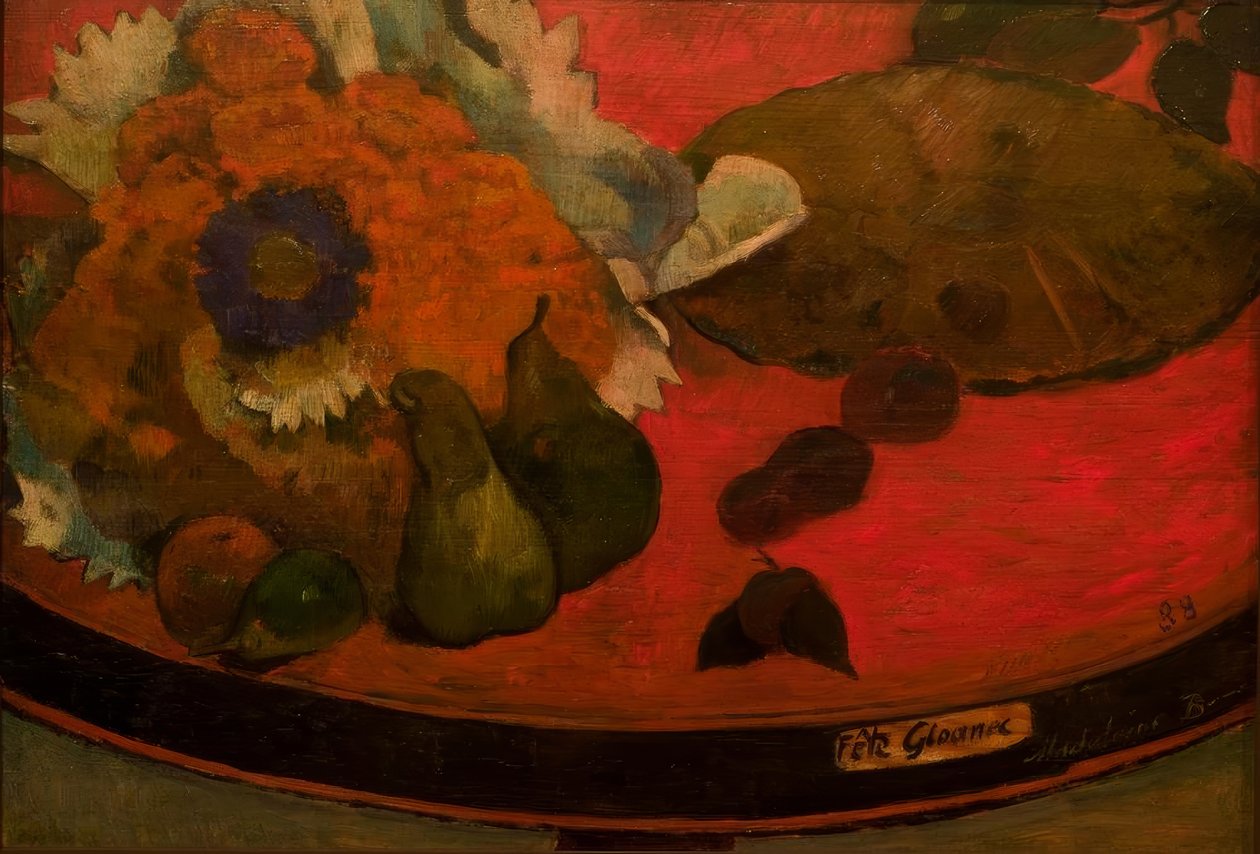 Naturaleza muerta "Fête Gloanec" de Paul Gauguin
