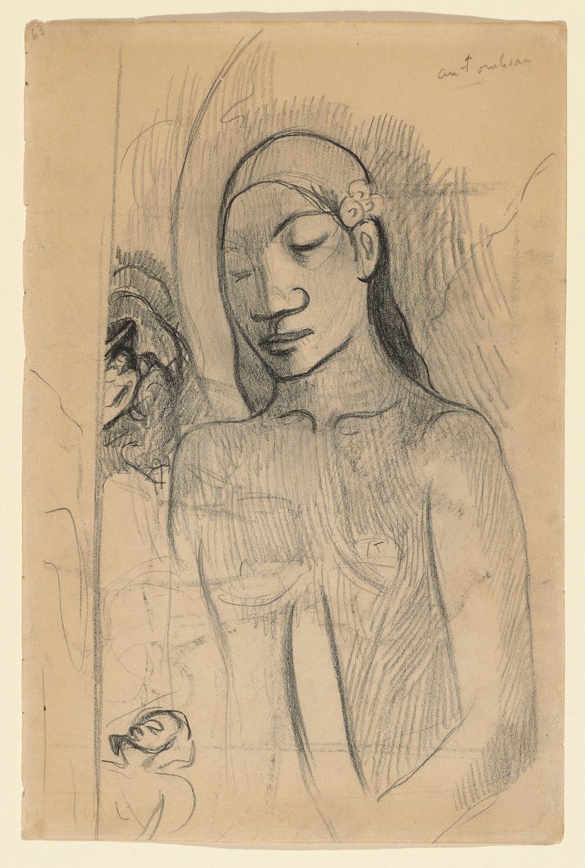 Figura tahitiana, c.1895-96 de Paul Gauguin