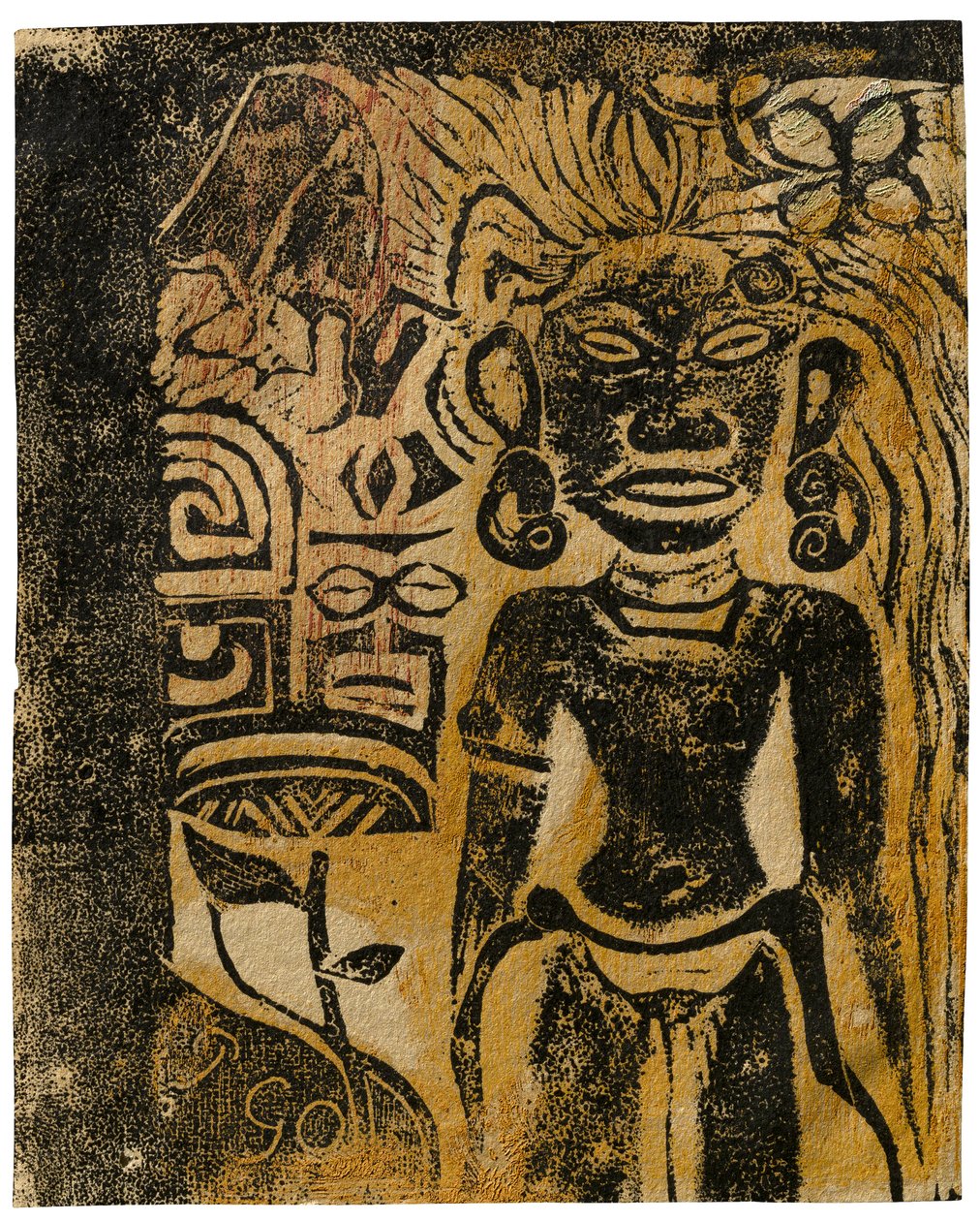 Ídolo tahitiano, La Diosa Hina, 1894-95 de Paul Gauguin