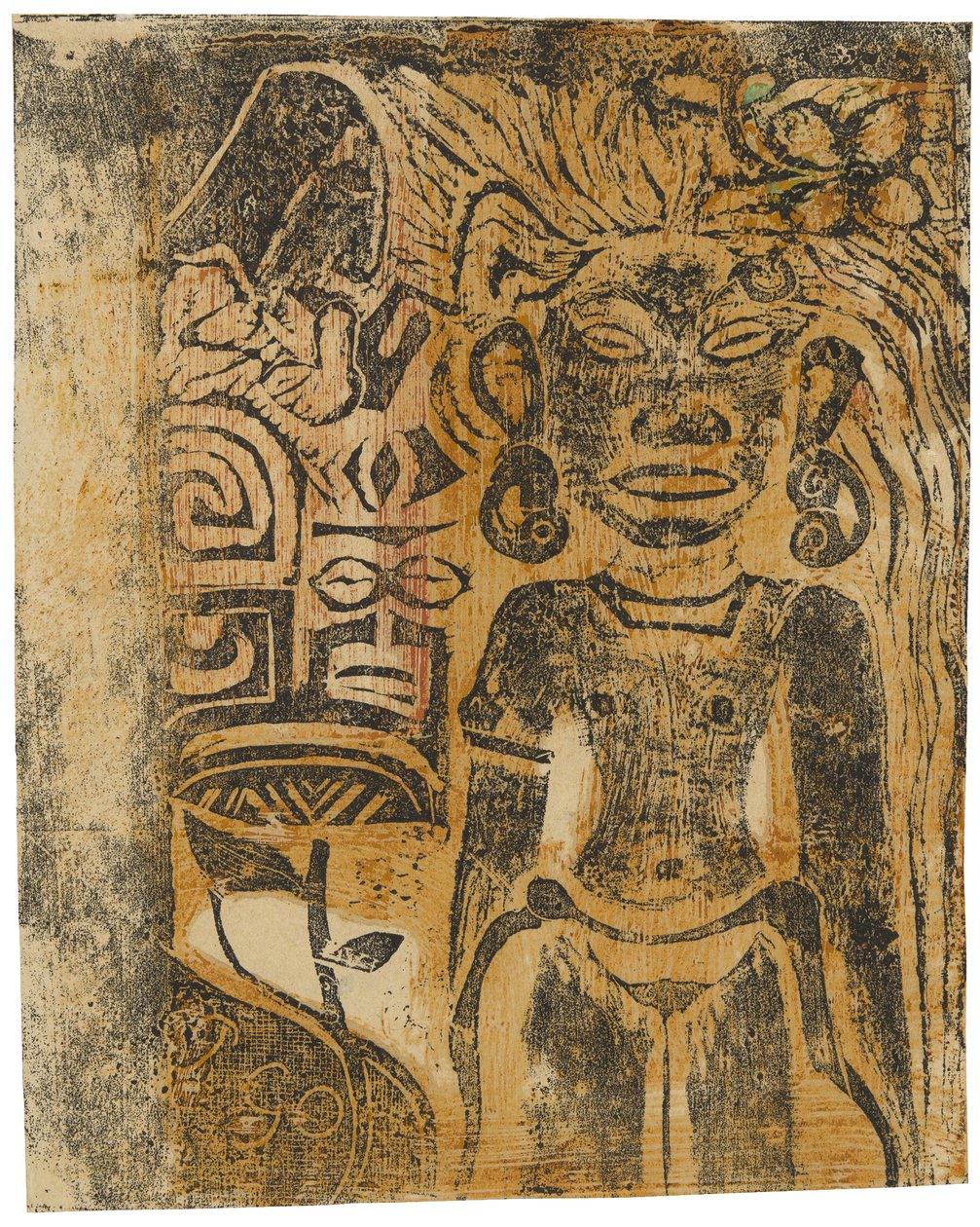 Ídolo tahitiano, la diosa Hina, 1894-95 de Paul Gauguin
