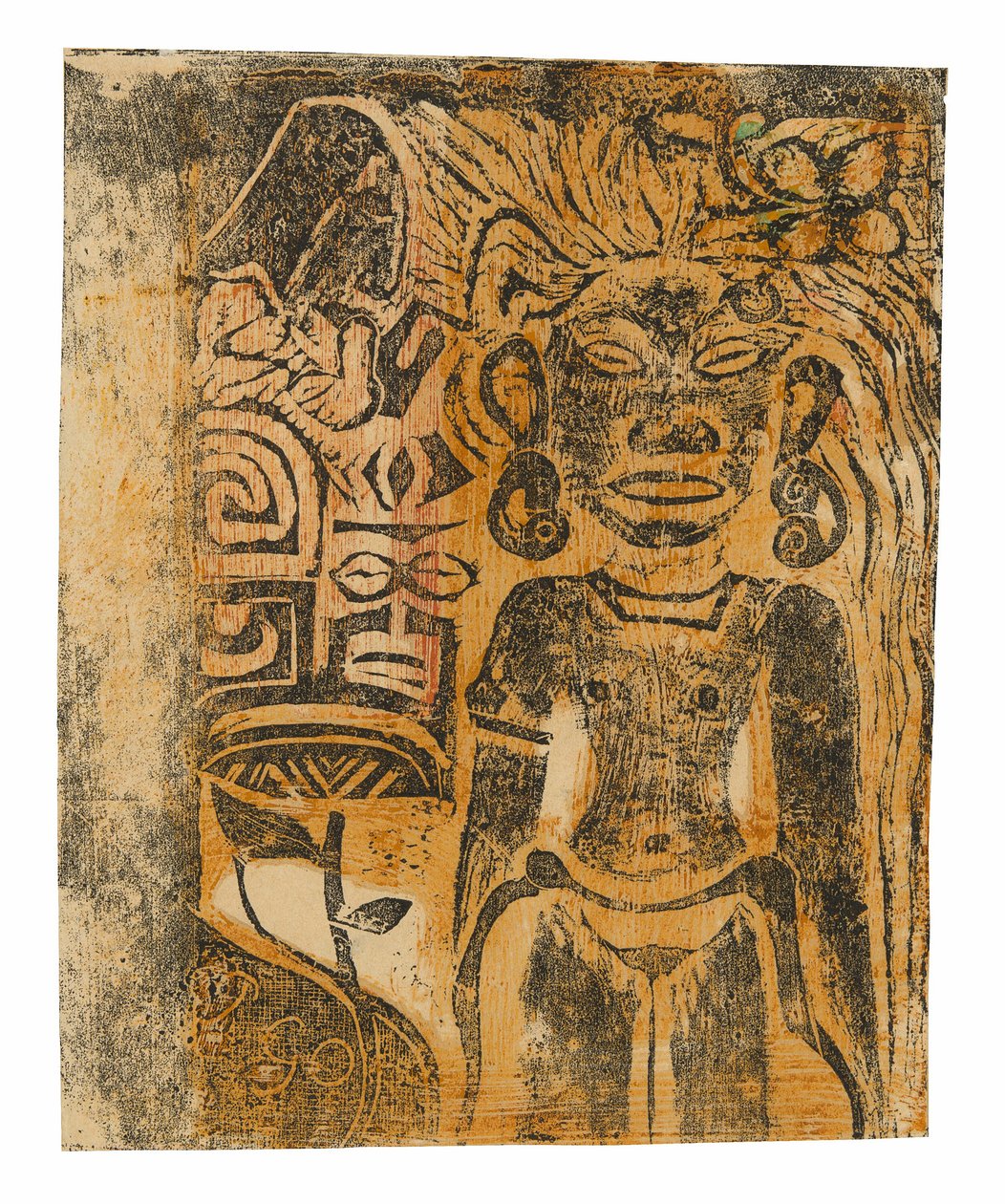 Ídolo tahitiano—la diosa Hina de Paul Gauguin