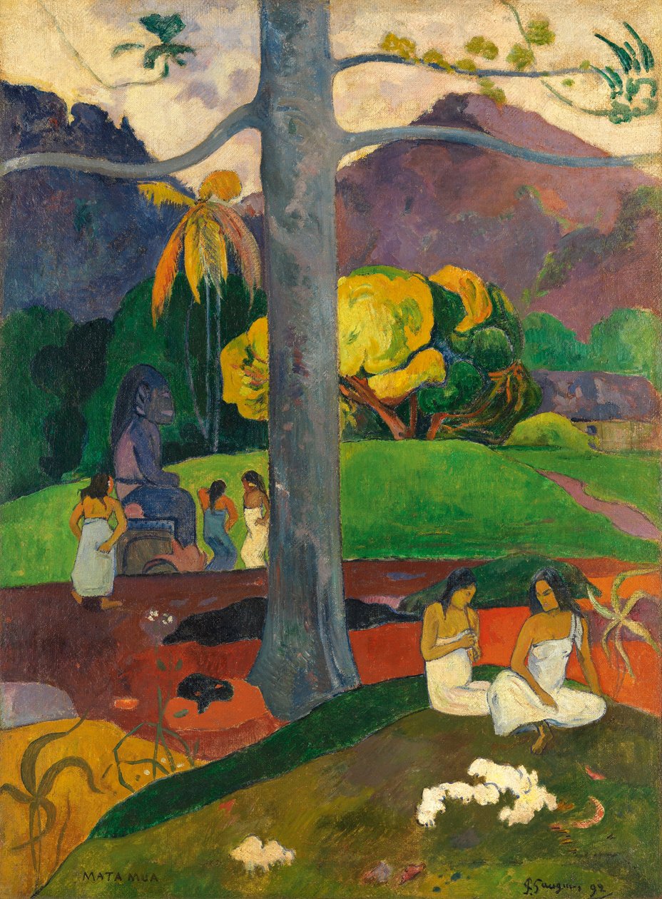 Tahitiano:  Mata Mua en la antigüedad de Paul Gauguin