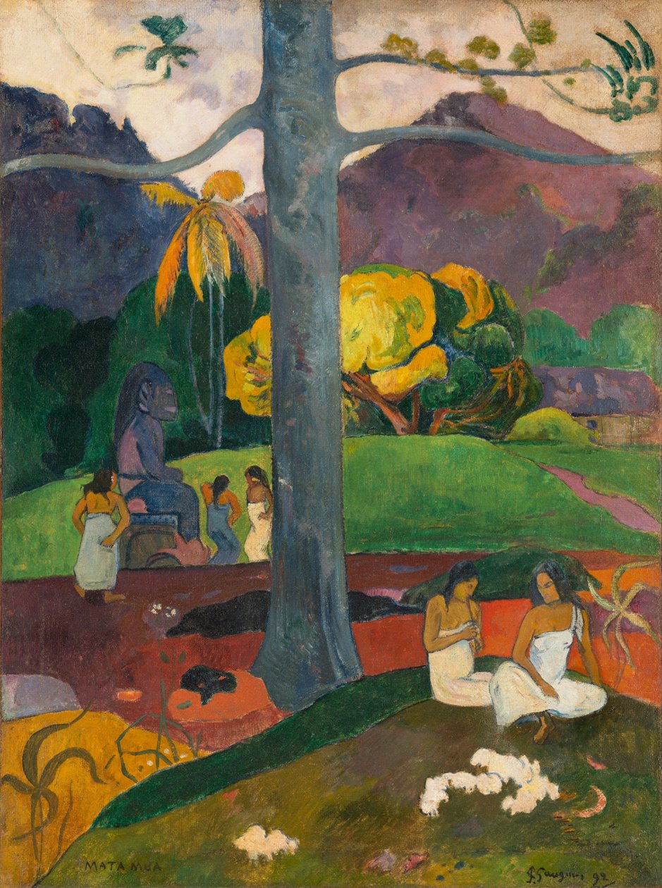 Tahitiano:  Mata Mua en la antigüedad de Paul Gauguin