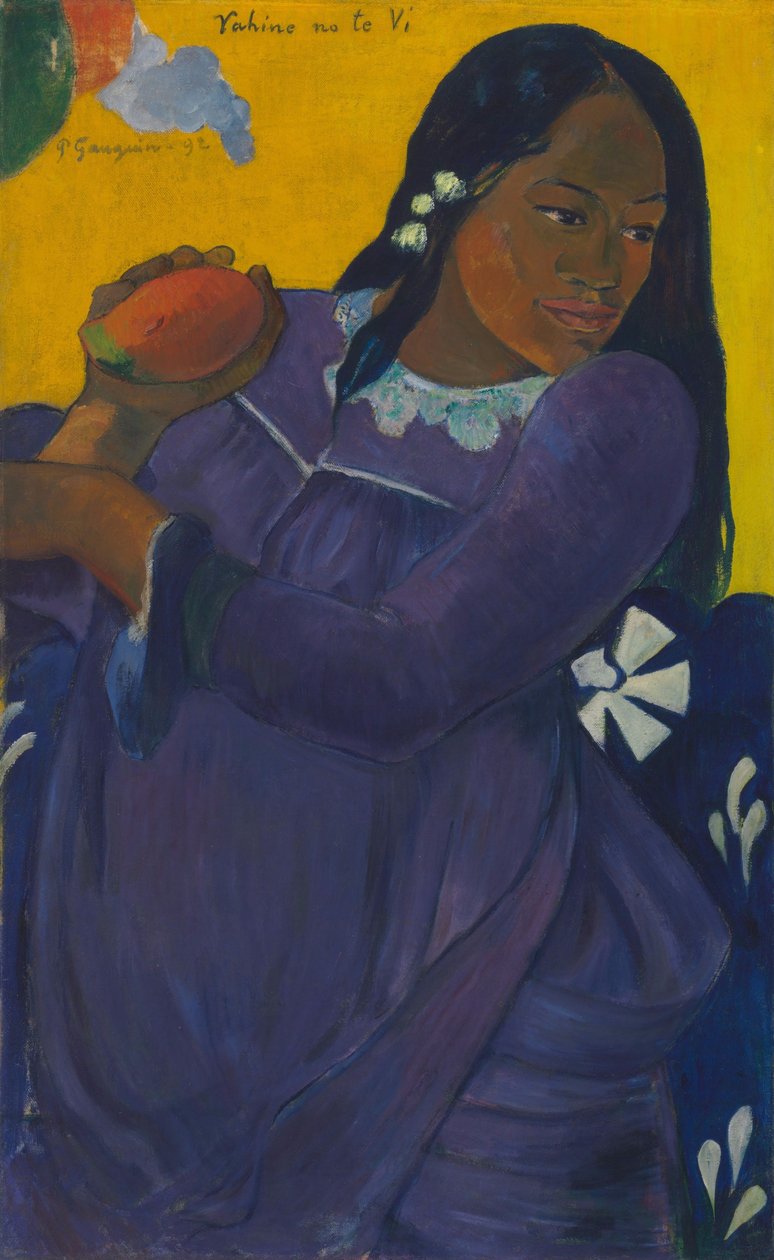 Tahitiano:  Vahine no te vi Mujer con Mango de Paul Gauguin