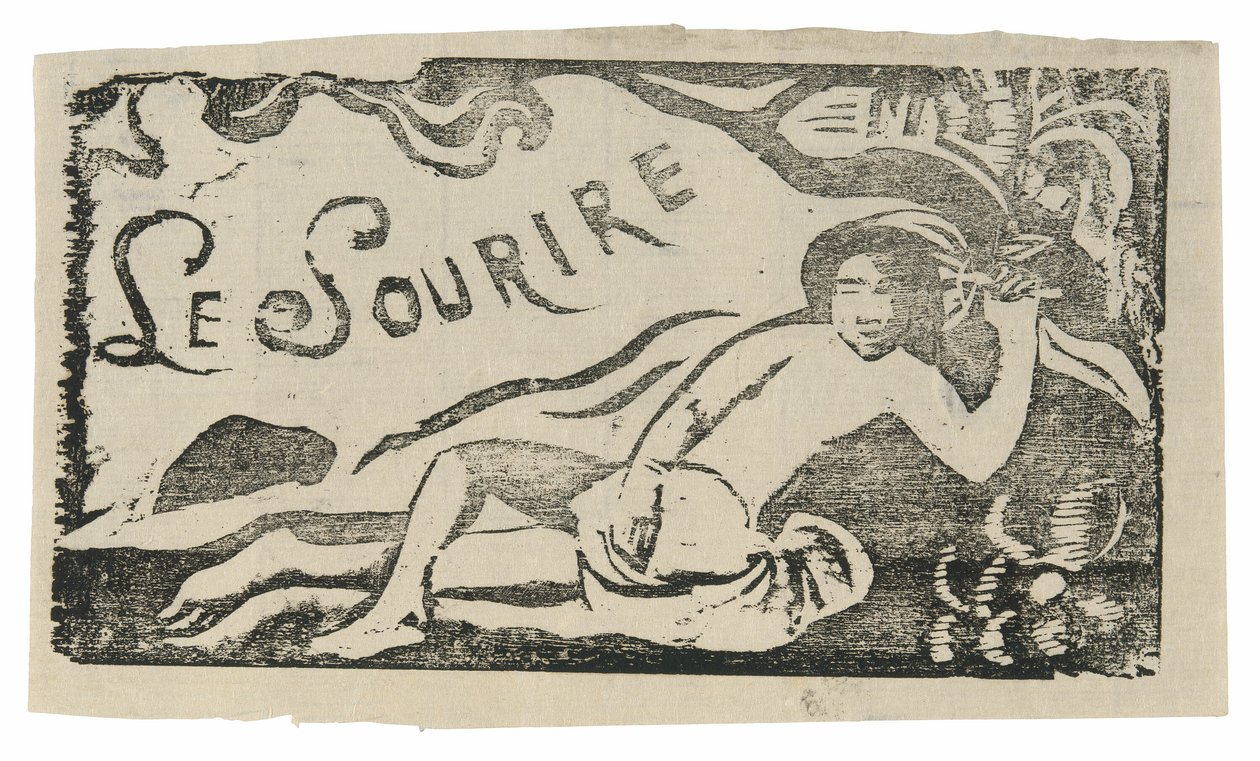 Mujer tahitiana, tocado para Le sourire de Paul Gauguin