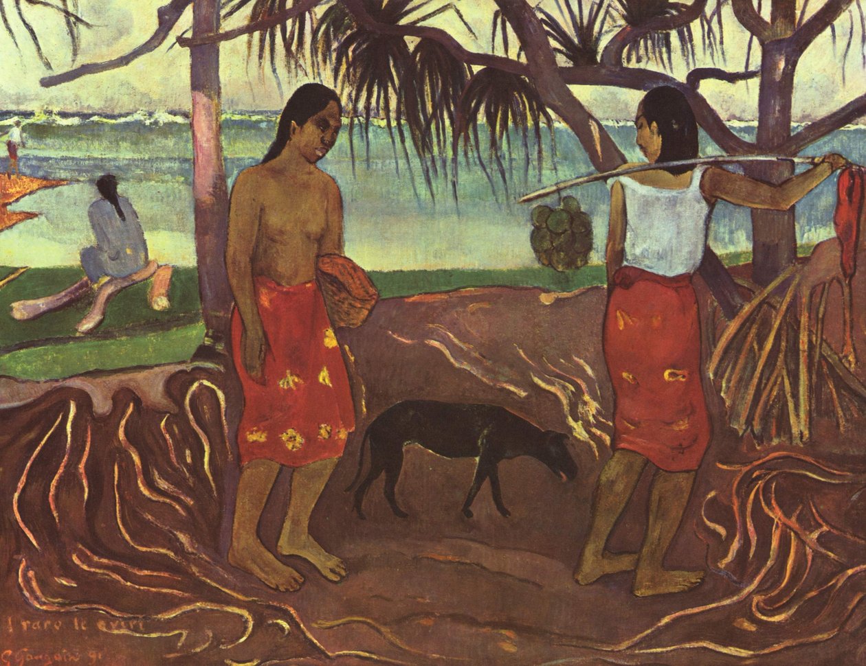 Tahitiano: raro te oviri (I) Bajo el Pandanus I de Paul Gauguin