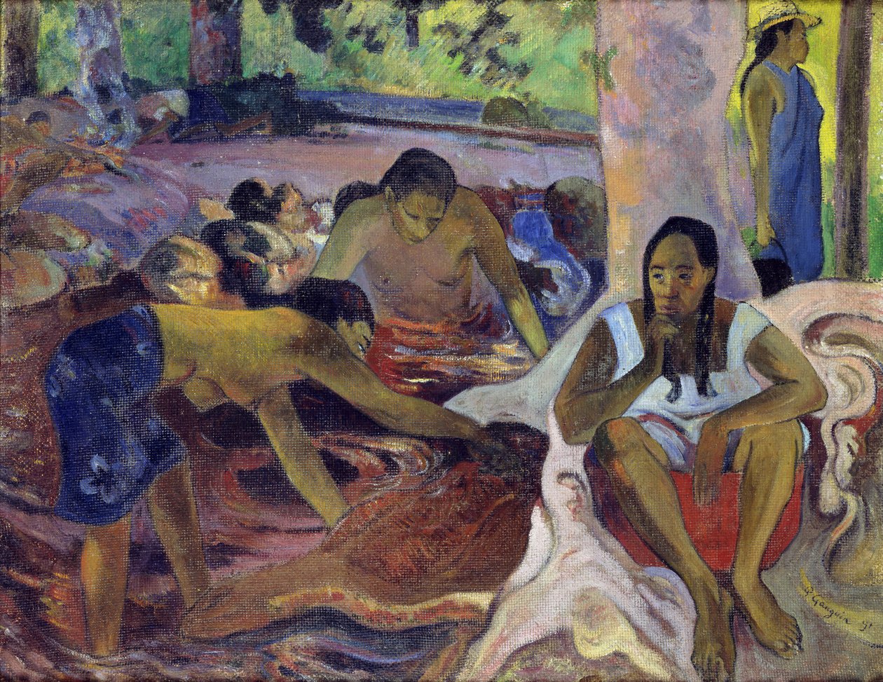 Pescadoras tahitianas de Paul Gauguin